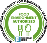 Density fog systems authorised for food environments