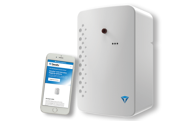 Density UNIK security fog generator — compact, battery-operated fogging unit