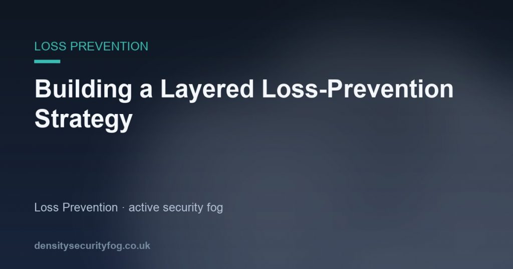 Layered retail security framework showing visible deterrence, detection, fog response, and integration layers working togethe