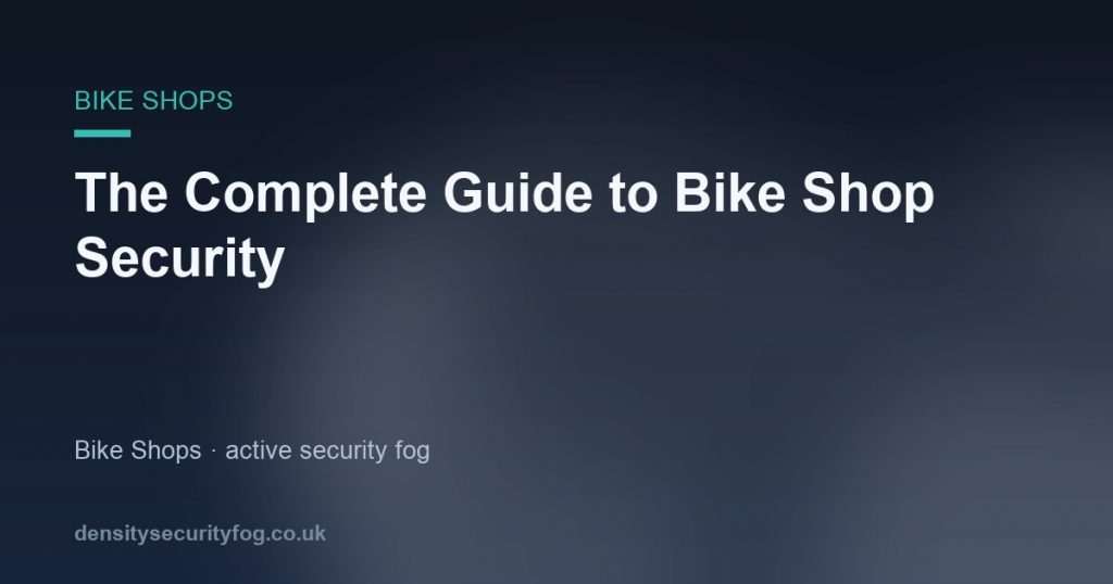 Bike shop interior showing security camera mounted above retail counter with bikes on display