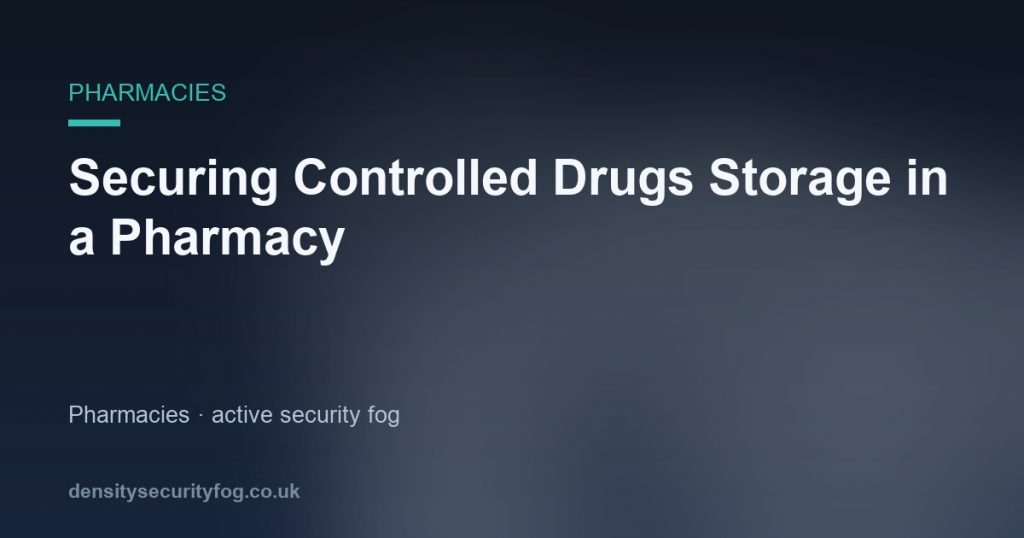 Professional controlled drugs storage cabinet with reinforced security features integrated with alarm and fog system protecti