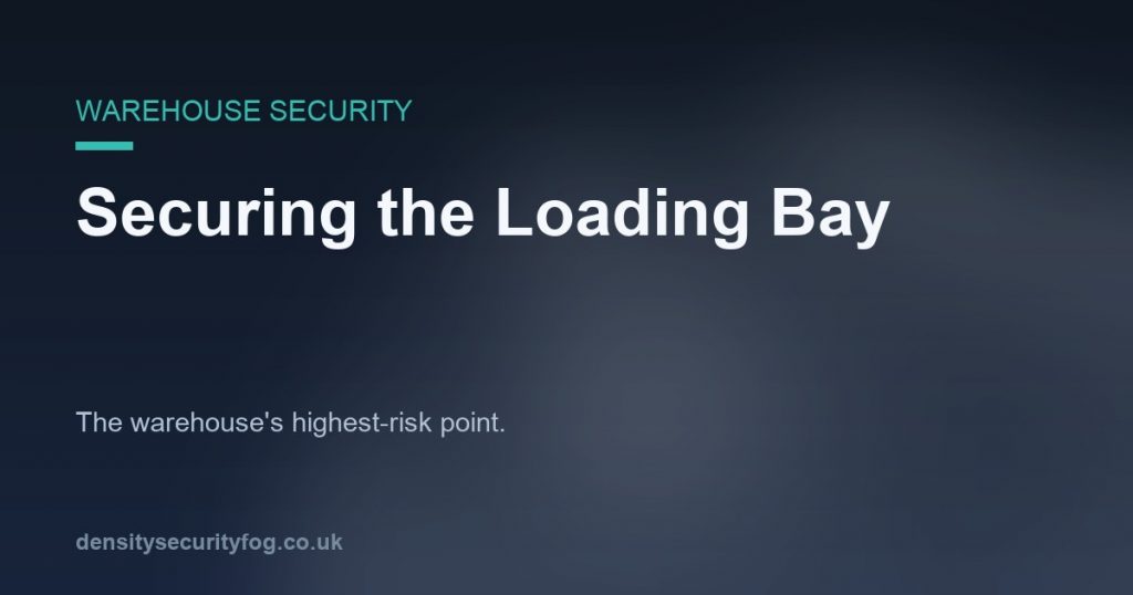 Warehouse security graphic headlined Securing the Loading Bay