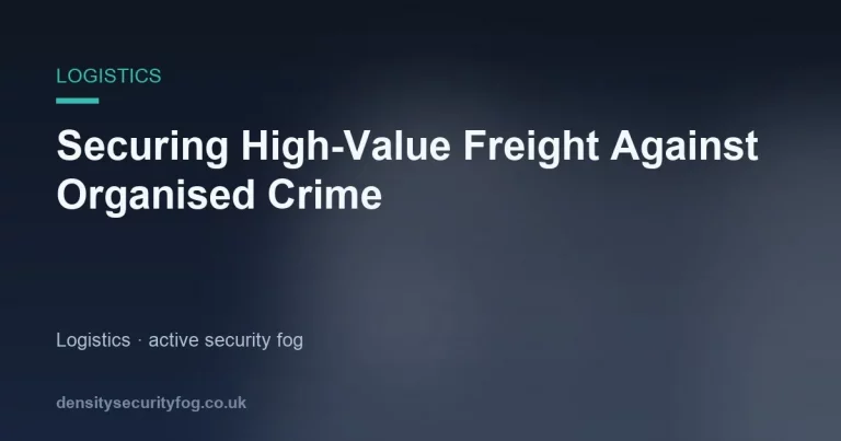 Active Security as a Tender Win: 3PL Depot Security Fog